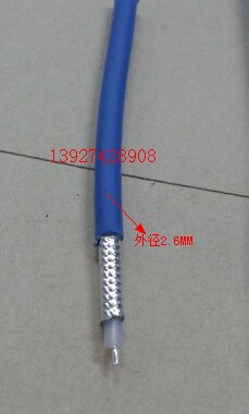 射频RG405半柔蓝色特氟龙镀银50欧姆电缆 高频50-2进口馈线代替品
