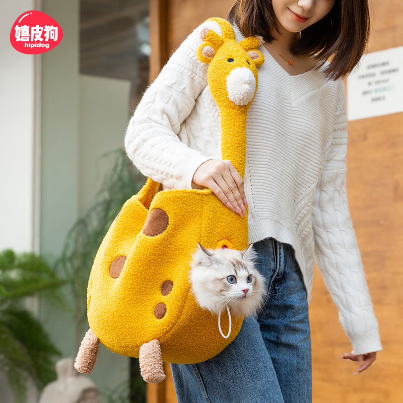 猫包外出可携式猫咪揹包斜挎包小型犬萌趣立体动物造型外出包防挣