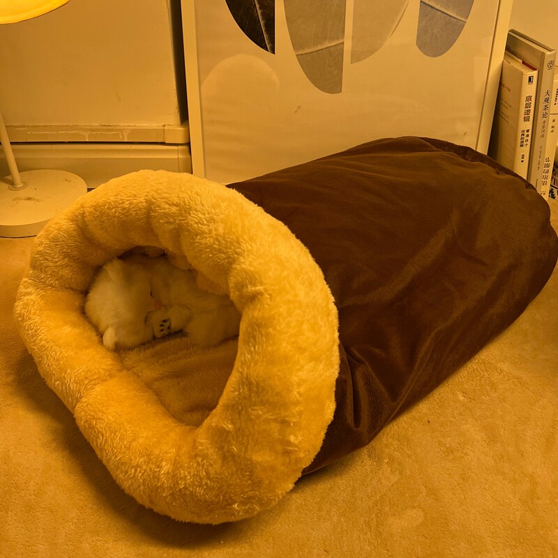 猫窝冬季保暖封闭式冬天幼猫专用睡觉的窝躲避屋猫咪睡袋被子棉被