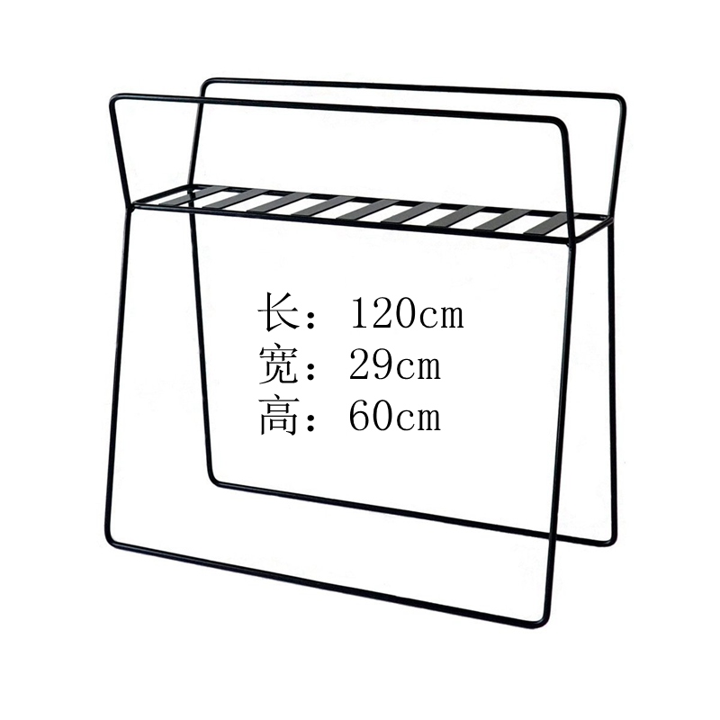北欧网红b款阳台轻奢铁艺花架落地式隔断客厅电视柜旁置物架
