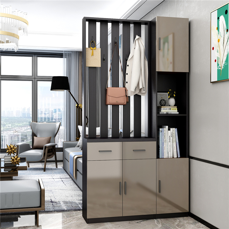 玄关柜隔断入户k客厅置物架一体屏风简约轻奢风装饰柜进门