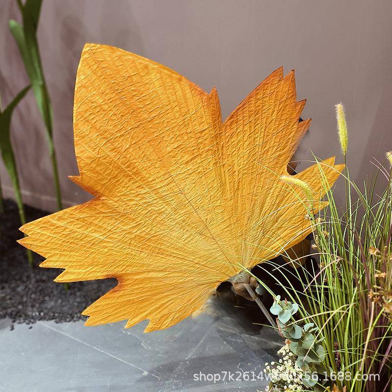 巨型枫树仿真叶0034美陈花艺商场橱窗广场业街布置道商具摄子影叶