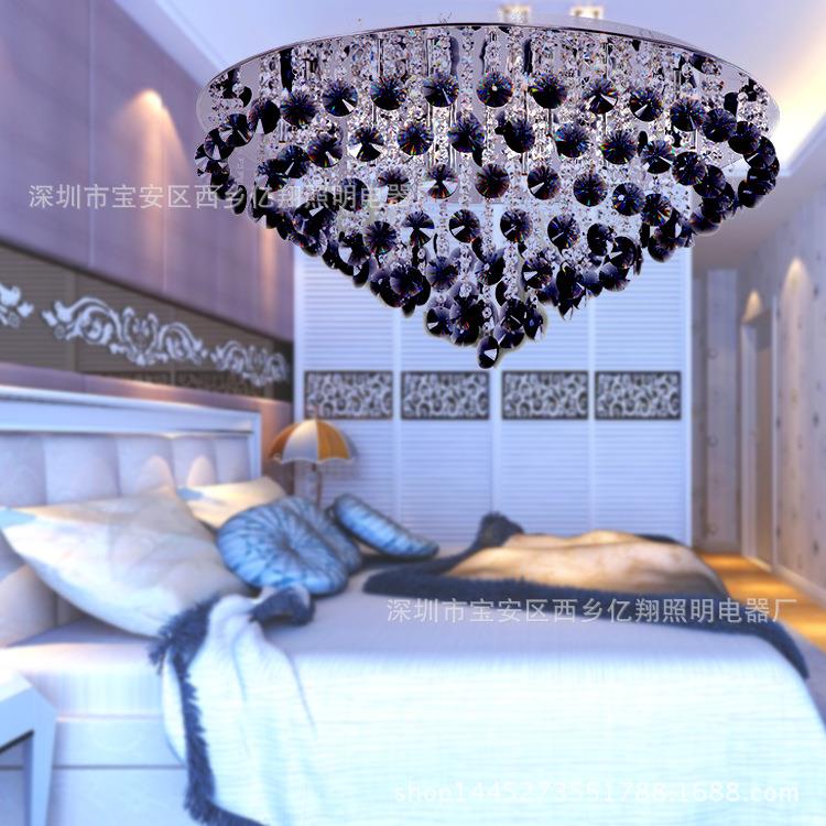 欧式水晶灯D现L圆形吸顶灯简E约客厅灯餐厅灯卧室89002灯代调光