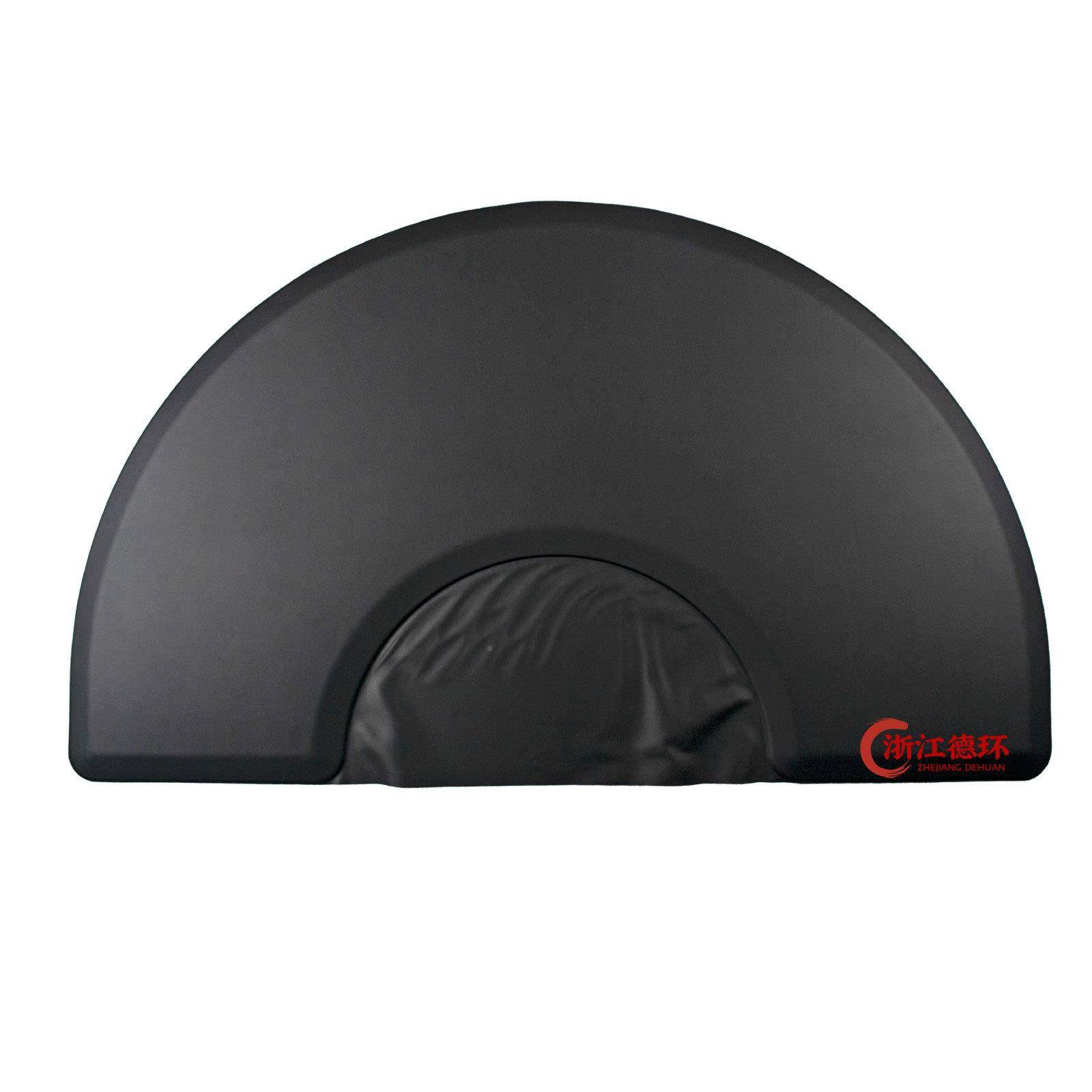 防00082PU90x15半0x18.cm理发椅垫抗疲劳沙龙垫滑耐用黑色圆形