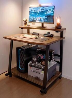 台式脑工桌可移卧室电床LQZ边书桌动小户型笔记本作台家用学习写