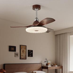 古客眼厅风扇风灯中古风新款电扇灯直复叶扇灯护餐厅707一体吊扇