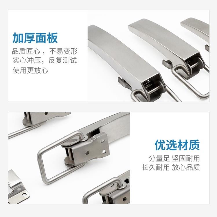 大号重型搭扣3扣BZT0锁4不锈车厢集装箱压紧锁集尘箱钢锁紧门锁