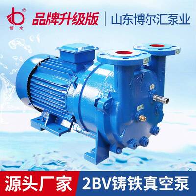 2BV水式真空泵7空.5kw雕刻机用抽气泵冷冻环水循环泵6565121真泵