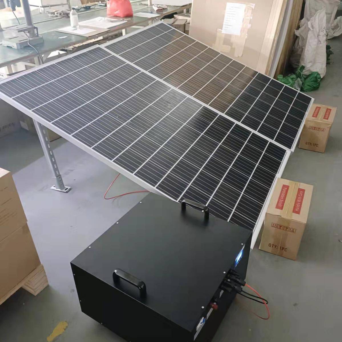 5W太阳ZRS能K电系统直发流冰箱太阳能支架光伏板一体储机能电源