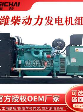潍柴发电机组0100k200kw300wkw50kw发机组大型柴30kw潍柴油电机发