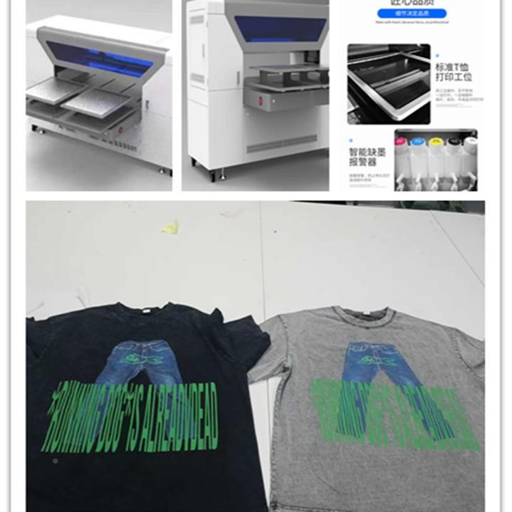 双机JT-6050S位纺织白帆布工T恤印花机器墨直喷打印双工位直喷数