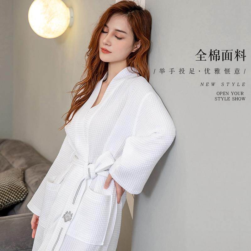 酒店浴袍男女成人情侣睡袍浴衣纯棉吸水速干2025长款四季通用