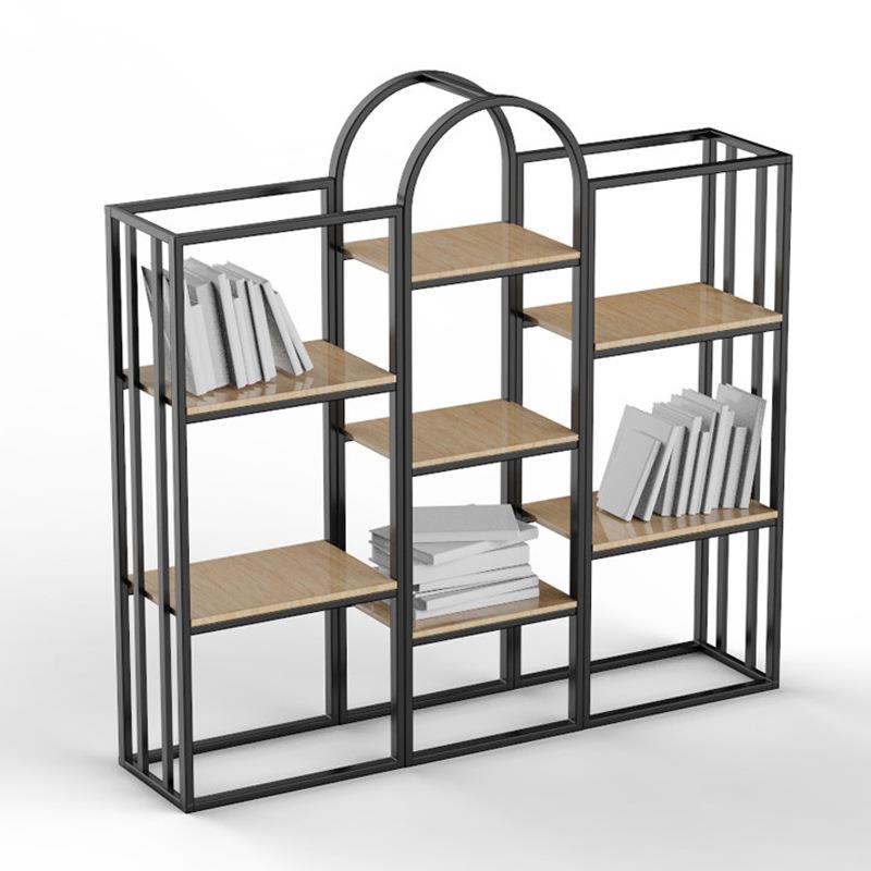 代简办公室铁艺隔断置约物架简易客厅多RF30002层落地现书架休闲
