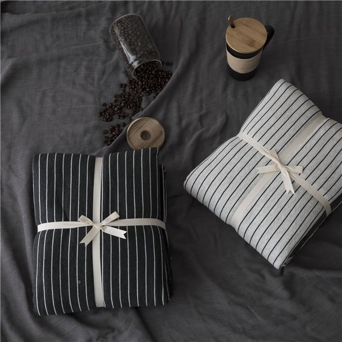 5ZV7春季黑床品棉天竺棉笠被套四件套全棉床男床色F75T5M58单纯被