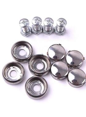 车牌钉子固定螺ZON母钉卡扣不号锈钢牌照扣帽底座螺螺丝牌螺盖扣