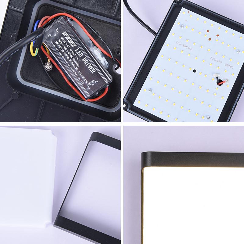 户外防水楼口字壁灯梯灯现代D简约露台室外园庭院花灯黑大气L色E