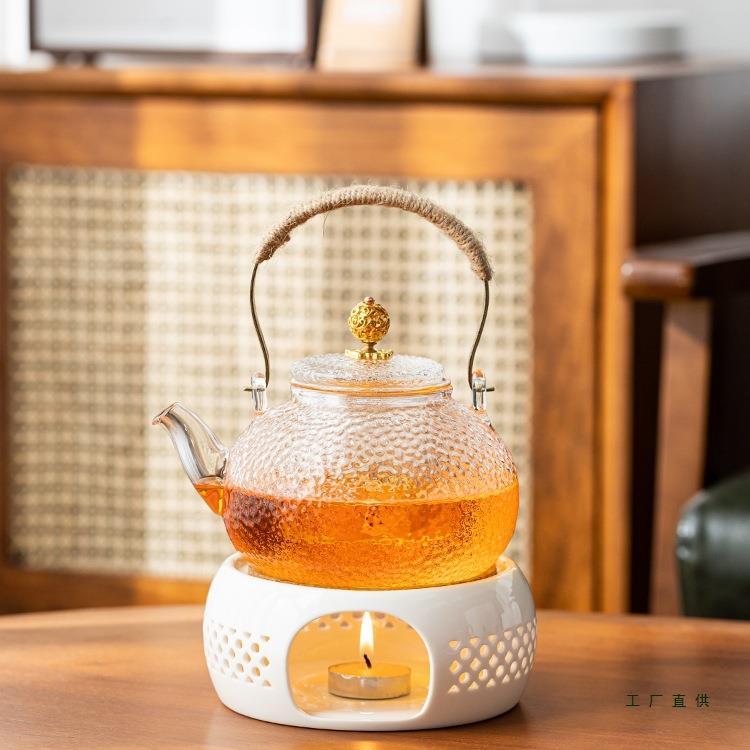 下午茶具套茶装养生花茶壶烛煮烛台蜡可加热茶酒店花草F96H57H8水