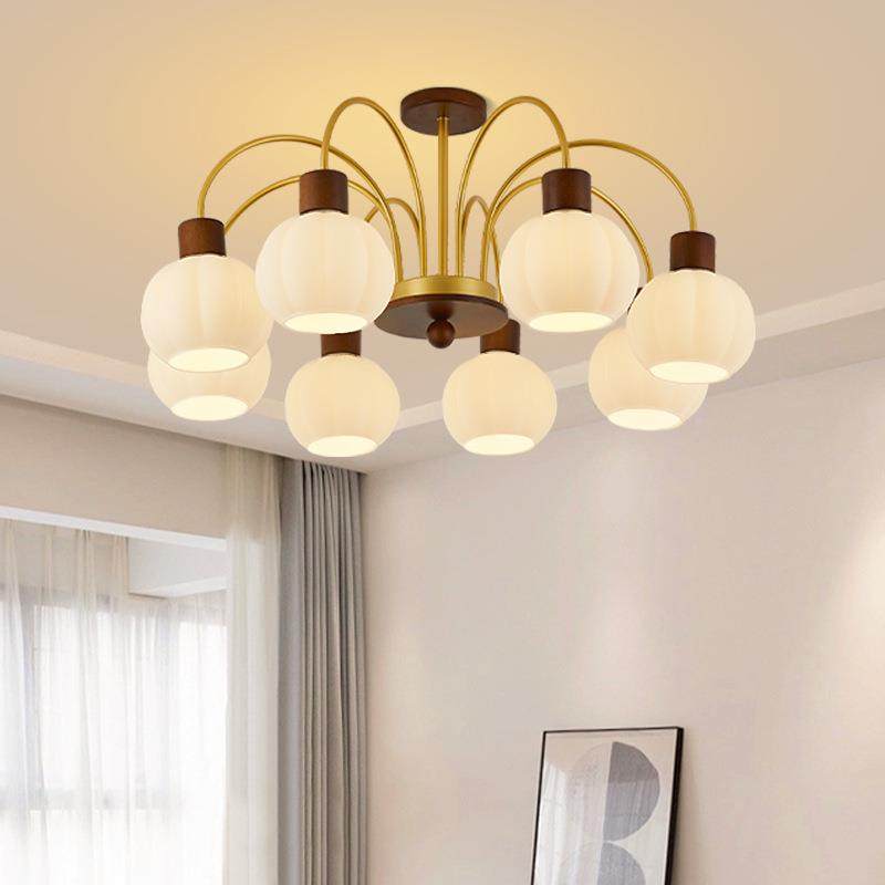 美胡式客吊灯木桃花蕾大厅主灯餐厅708日式复古现厅代简约大气灯,家装灯饰光源,智能吊灯,淘宝优惠券,粉丝福利购,淘宝优惠卷