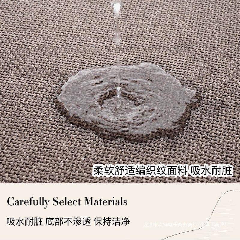 卫生间吸水脚垫亚麻毛线编织卧室门口新款地毯垫卡通浴室地垫防滑