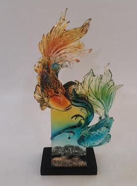 现轻YDD奢档酒柜摆件软装搭配代家居装品饰年年有高鱼