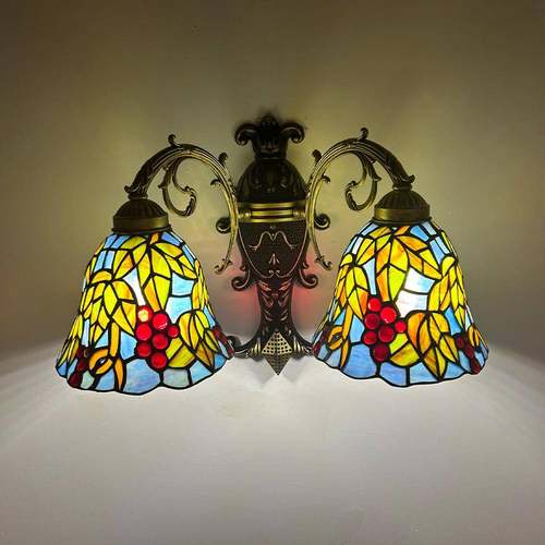 汇璟蒂凡尼工阳过道壁灯化妆台玻灯璃镜前20c72059m双头墙壁灯厂