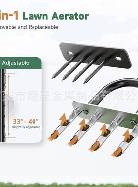新款草坪松土器花园翻土ZRC器地打草孔器松钉园林土草工具坪曝气