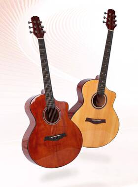 41面寸单板吉他guitar亮光擦410吉色吉他40寸民谣他j木ita单吉他