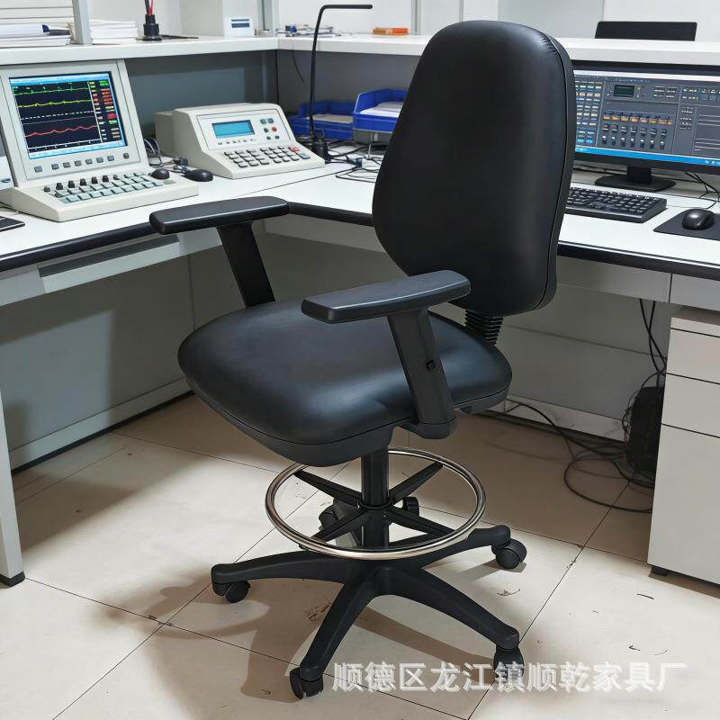 简约驾驶室操作椅子加高踏脚升降皮质座椅酒店前台接待椅船上凳子