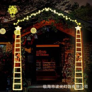 LE饰D圣诞节户外装 子饰楼梯灯梯灯圣诞老人公仔件挂NLC楼梯发光装