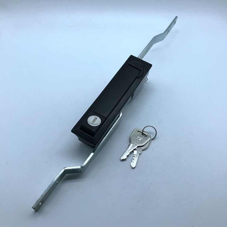MS731-1生久黑色连杆锁，电柜门锁，工业配电箱门锁，机箱机柜锁