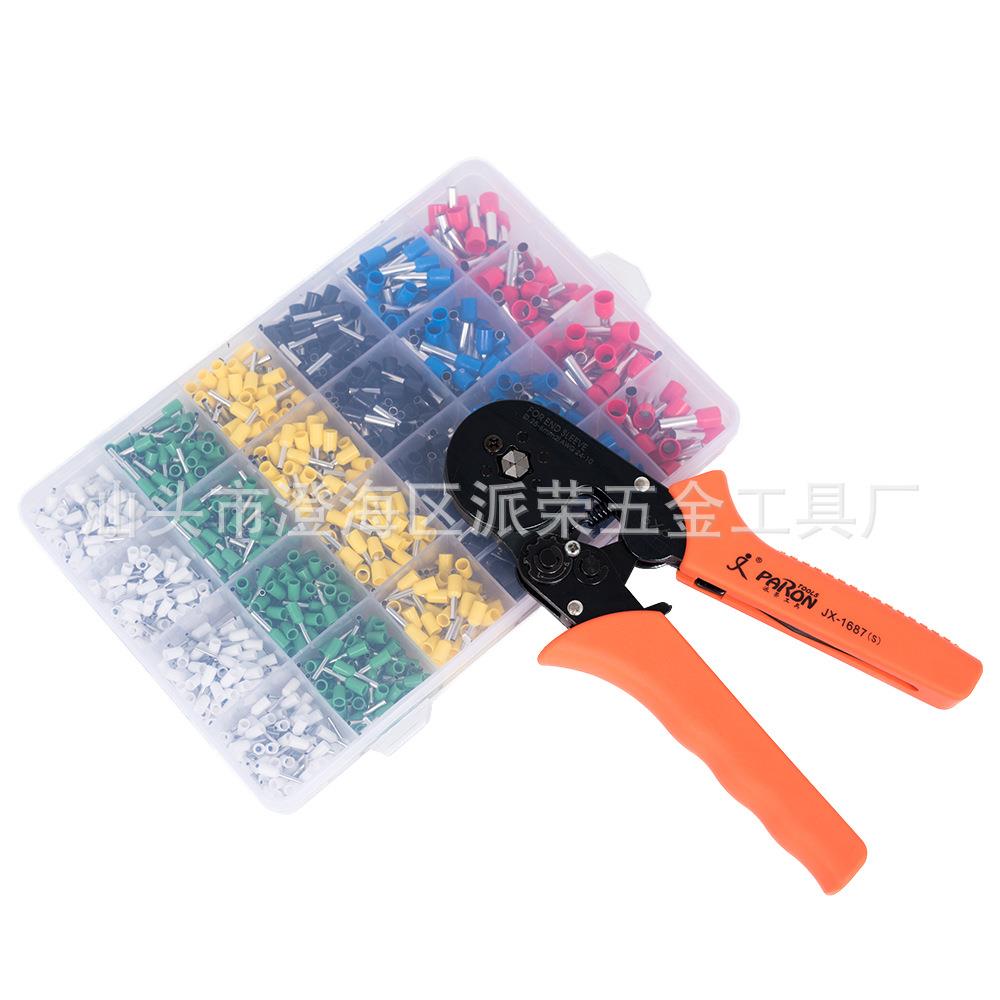 电商6型边UTA管式端子压接钳合套管端子6角压线钳组组工具套装