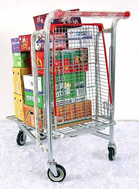 超市理车商运场上货货车仓运输搬运车卖场推车REQ重货库型双层理