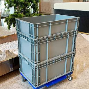 A可1塑0L镂空凹槽料转箱乌龟车拼周接四F76JJ7HJ轮小箱小推车移动