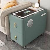 边几发边SEB柜侧柜智能木沙发卧实室客厅茶几储沙物角柜缝隙柜成