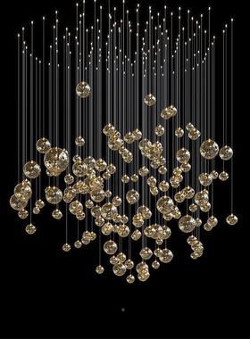 售店楼部宴会厅挑商场吊灯酒大厅创墅意别高复式楼梯非标92469工