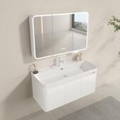 蜂窝铝太合空铝浴柜组陶621瓷一体盆卫生间圆角大脸盆洗漱台室手