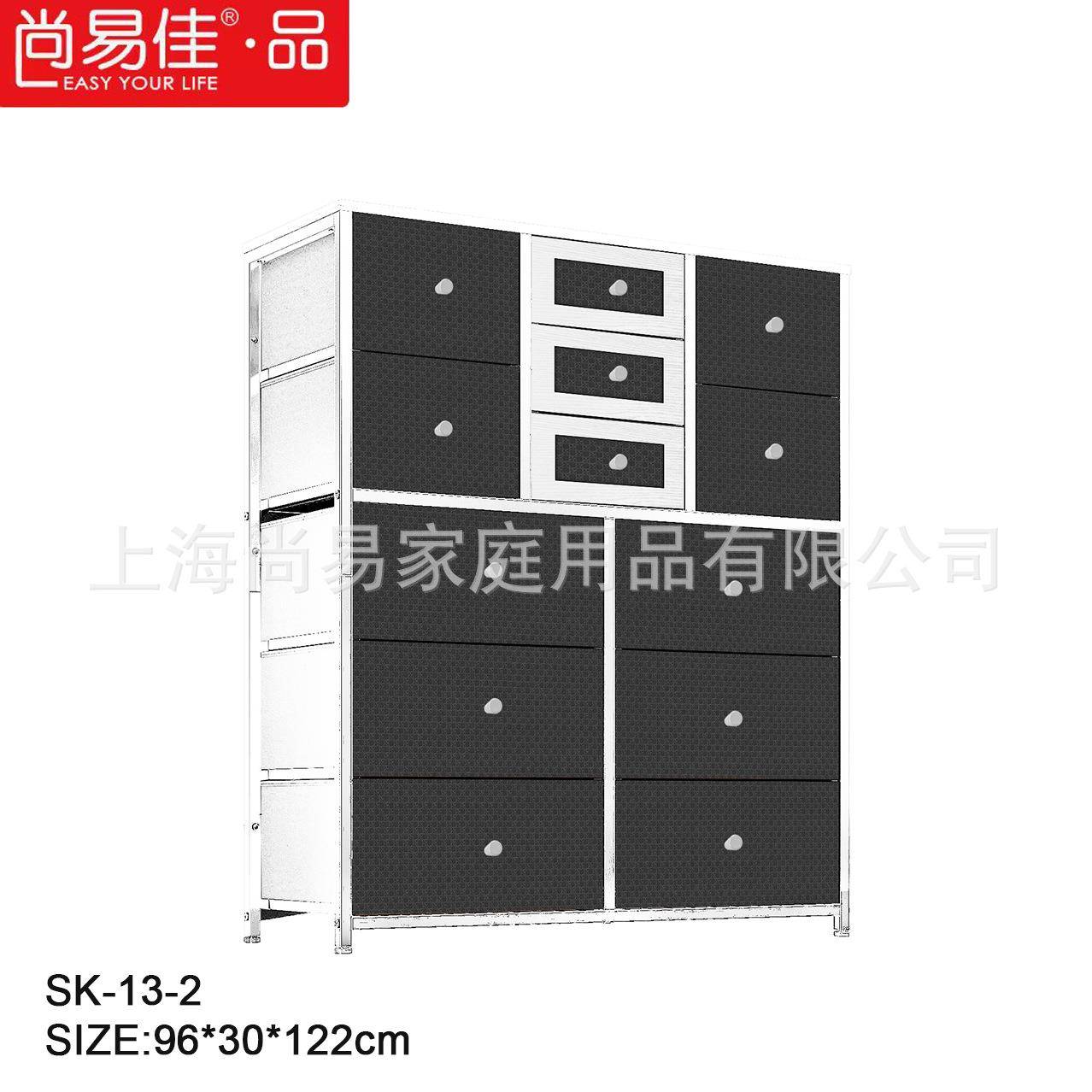多层电视织柜无物纺布艺JGU抽屉收纳柜头置架床柜梳妆台物铁架衣