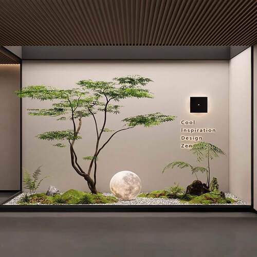 梯真绿植大型鸡爪槭枫树景仿观造室BKW内橱窗楼转角软装氛围假景