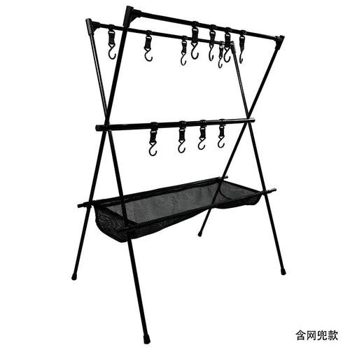 外航铝合金三角置物架空可折双MS03层网兜支架叠12挂钩多功户能架