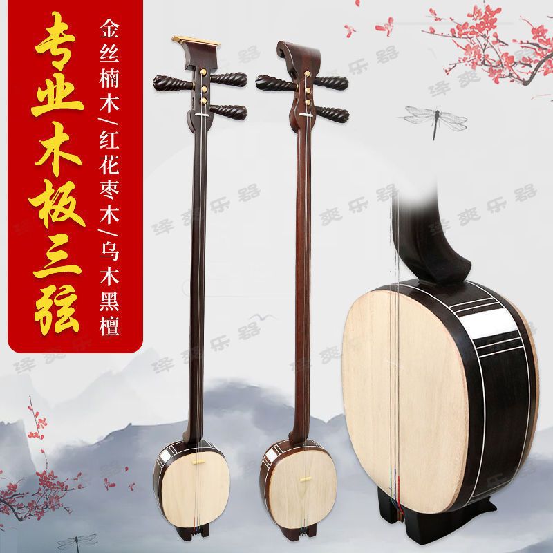 河南坠胡坠琴乐器黑檀楠木枣木