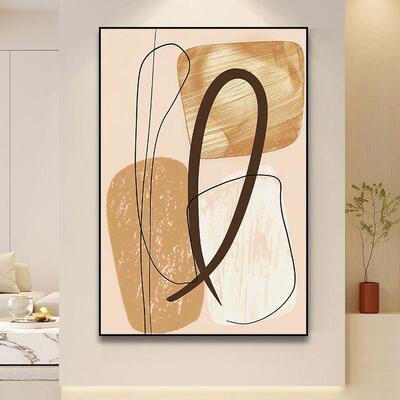 纯手绘油关客厅玄过道立画SH164体肌理装饰挂代画大幅抽象现简约