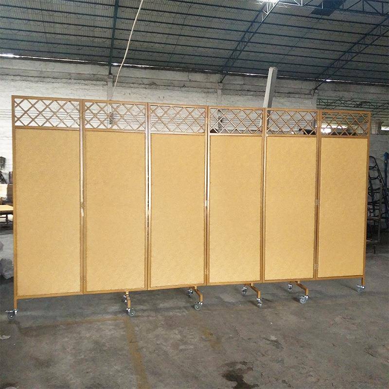 简隔约折叠断客厅中式移动公实木办客印花屏风厅书房装饰屏风隔断