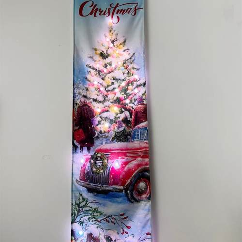 现货卷轴挂画装饰灯LED高智亮能节日灯EJA圣诞节围氛装画饰灯布