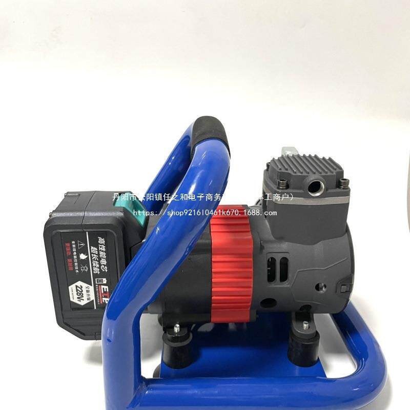 吉达亿小型锂电空压机便携式空气压缩机喷漆木工无油静音款打气泵