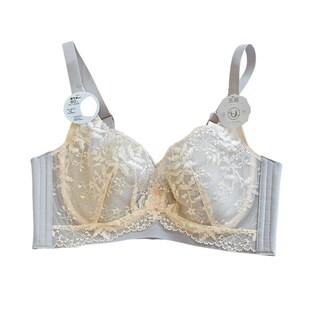 夏季白色薄Bf杯记忆钢圈聚拢文胸 轻薄款透气蕾丝纸片杯内衣女显