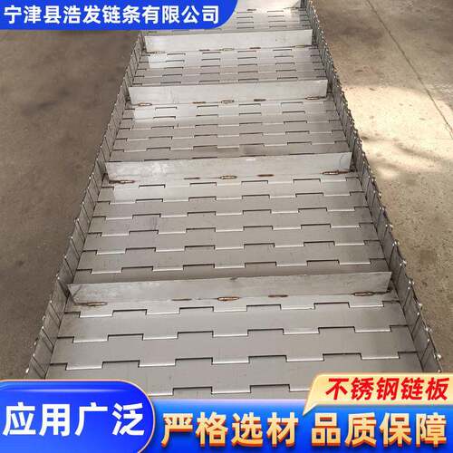 厂家04不锈钢链板油炸大虾输送板链线金属耐温烘干机冲孔链板