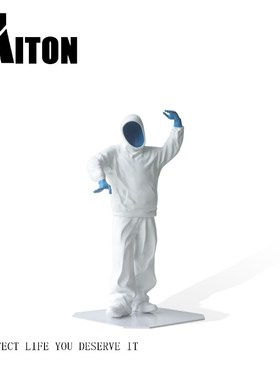 简约轻奢摩登人物雕塑摆件样板间客厅玄关电Q视柜家居好物饰品