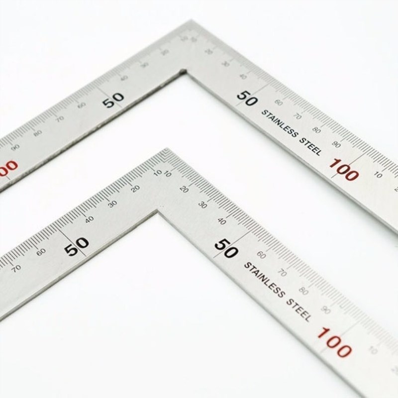加厚不锈钢角e尺拐尺木工直角尺拐角尺L型尺90度曲尺子300 500包