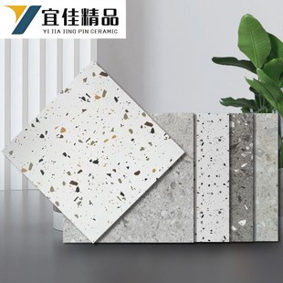 亮光哑光水磨石瓷砖m600x600客厅餐厅防滑地砖连锁店工装 地板砖