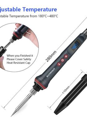 90W大功4率数显LC电烙铁10V/NCD220V可调D温度芯焊锡handski1t